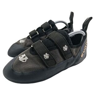 Evolv Defy Climbing Shoes Mens 10 EU 43 Black Gray Trax Rubber USA Bouldering